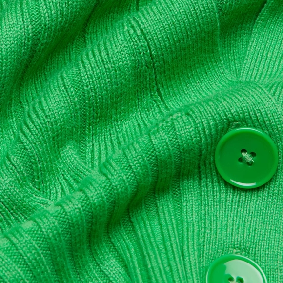Aritzia Wilfred Green Plunge Front Cardigan Size Small MERINO WOOL - Picture 3 of 12